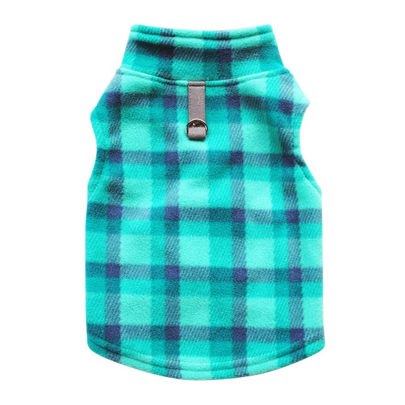 Plaid print pet clothes