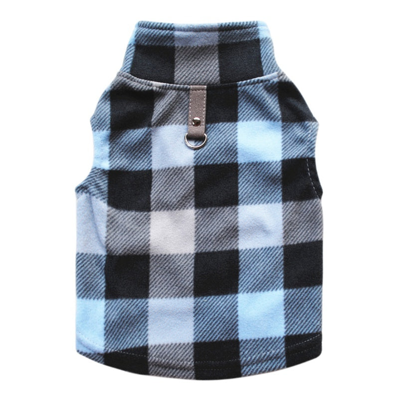 Plaid print pet clothes