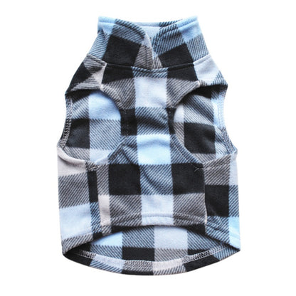 Plaid print pet clothes